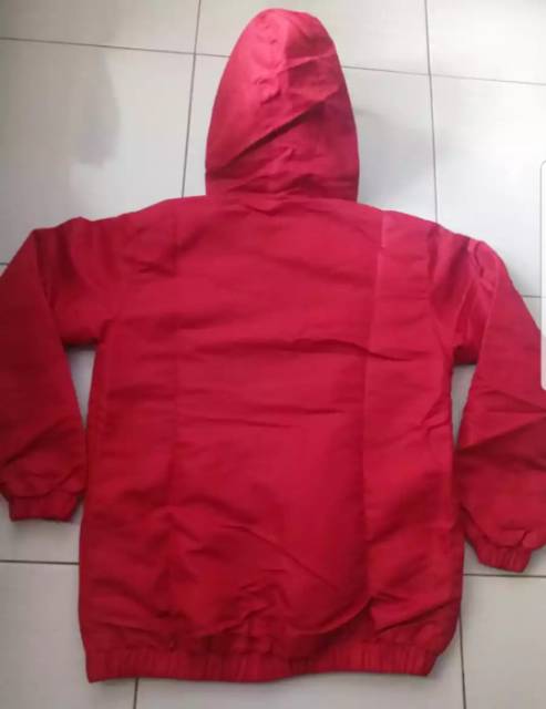 Jaket Pria Wanita Bola Motor Harian Murah Berkualitas Outdoor WindProof Tracker Bola MU Merah-1