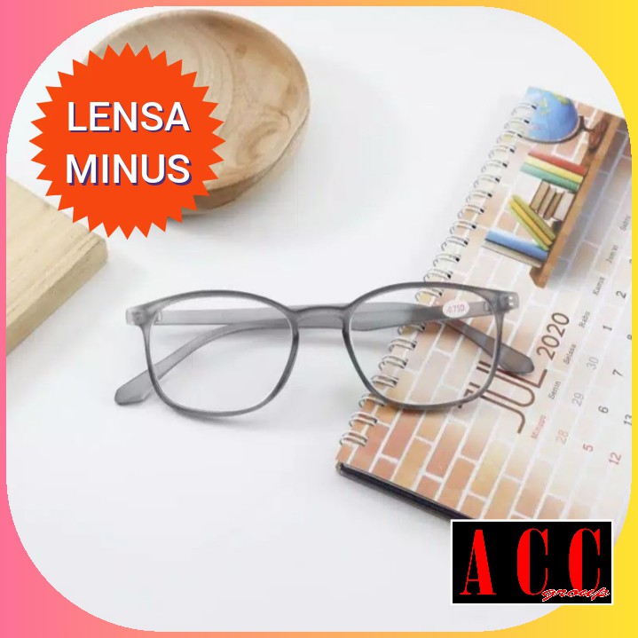 LENSA MINUS FREM KOTAK UNISEX UKURAN 0.50-6.00