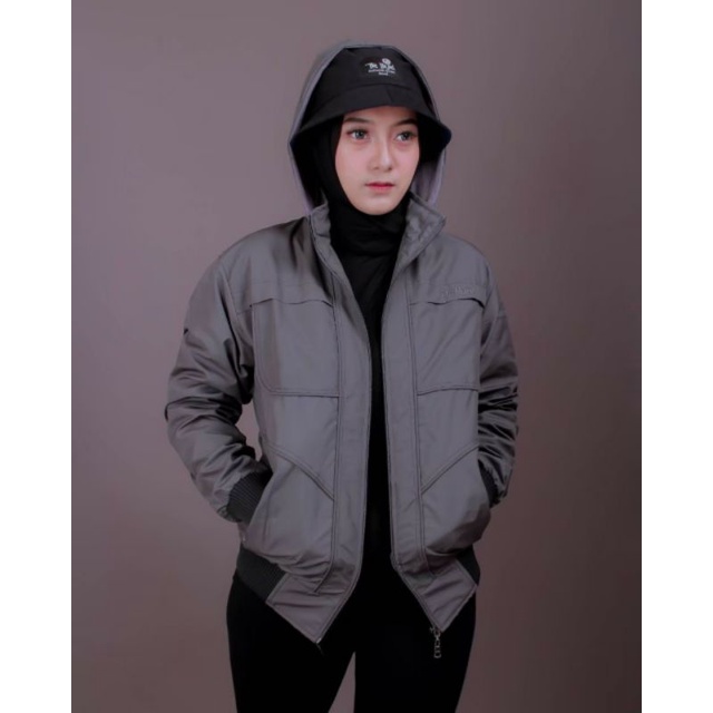 Jaket Wanita Taslan Waterproof Anti Air | OOTD Jaket Wanita/Cewek Hijab Non Hijab