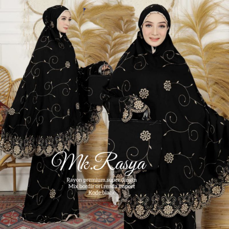 NEW!!! Mukena Rasya mukena bahan  rayon premium super mix bordir import  / Mukena dewasa terbaru model kekinian / mukena ukuran Jumbo