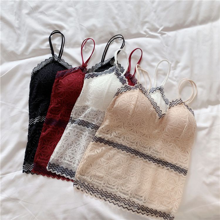 Lace sexy Top - Tanktop bra wanita putih, merah, hitam, beige brukat seksi sporty style -  Baju impo