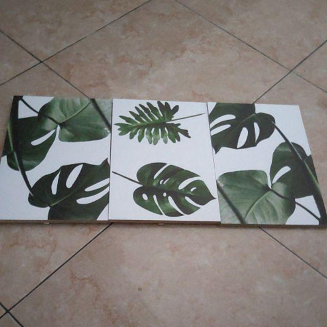 [bisa Cod] Hiasan Dinding Tropical Poster Kayu Walldecor Shabby Chic Monsterra Trs17