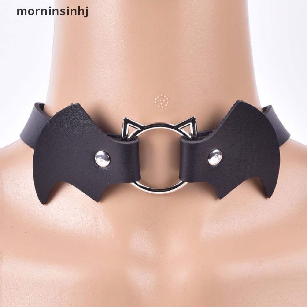 Mor Kalung Choker Kulit Gaya Punk Vampire Kelelawar Untuk Halloween