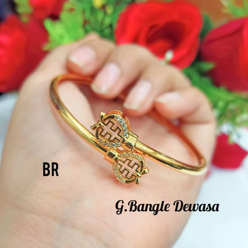 Gelang Bangle Dewasa berbagai motif dan model menarik permata zircon kualitas terbaik
