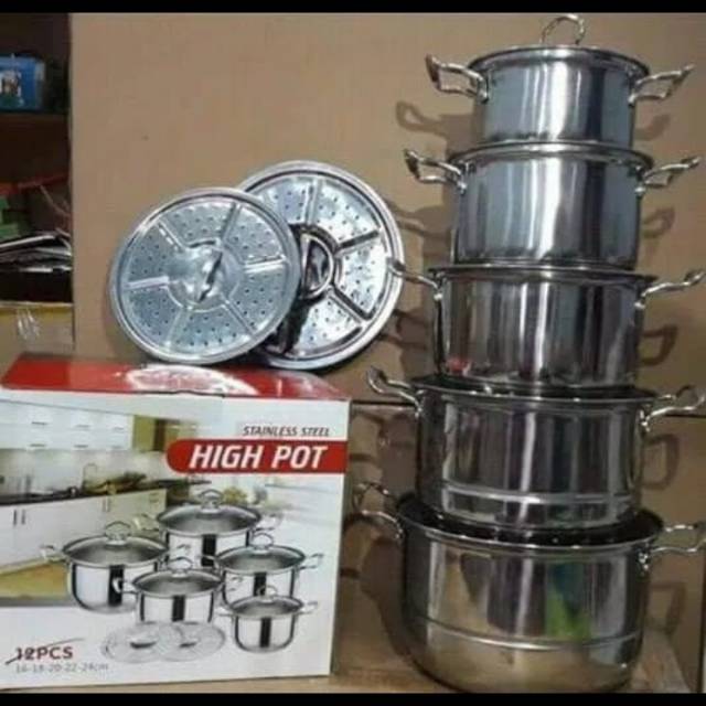 High Pot Steamer /Dandang 5 susun / High Pot Steamer set 12pcs
