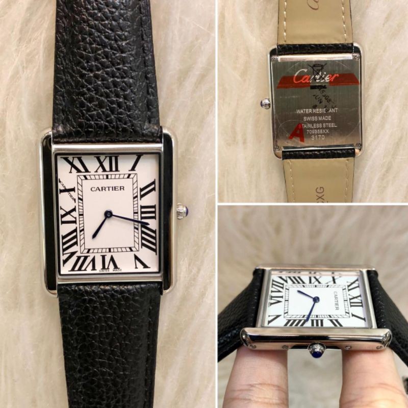 Jam Tangan wanita Tali kulit 2 jarum