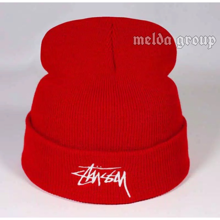 New Kupluk Beanie Hat Short cap Stussy Bahan Rajut Import Tebal Kupluk Pria Wanita Terlaris