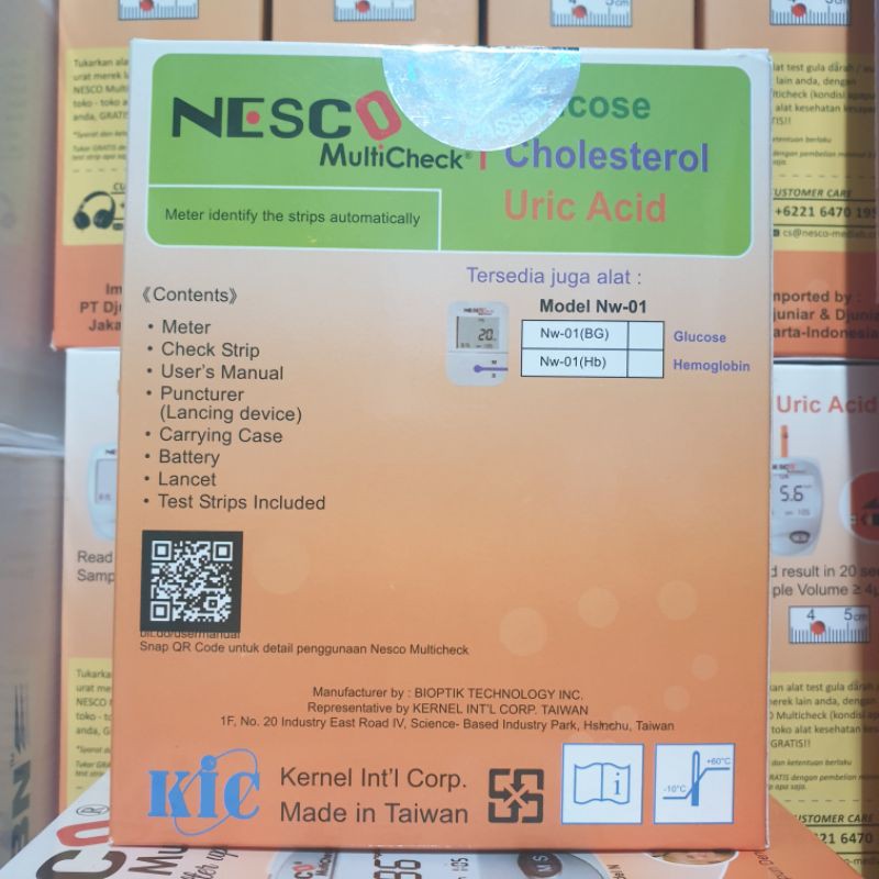 Nesco Multicheck GCU 3 In 1 Alat Cek Gula Darah Kolesterol Asam Urat Original