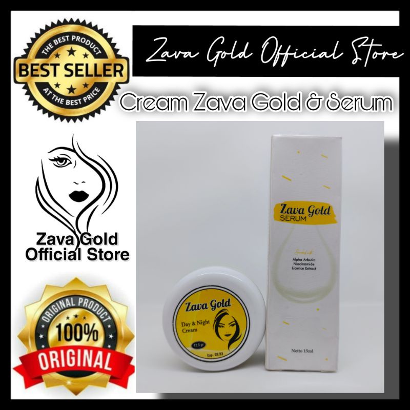 Cream  Zava Gold  + Serum Zava Gold 100% Original| jerawat | flek
