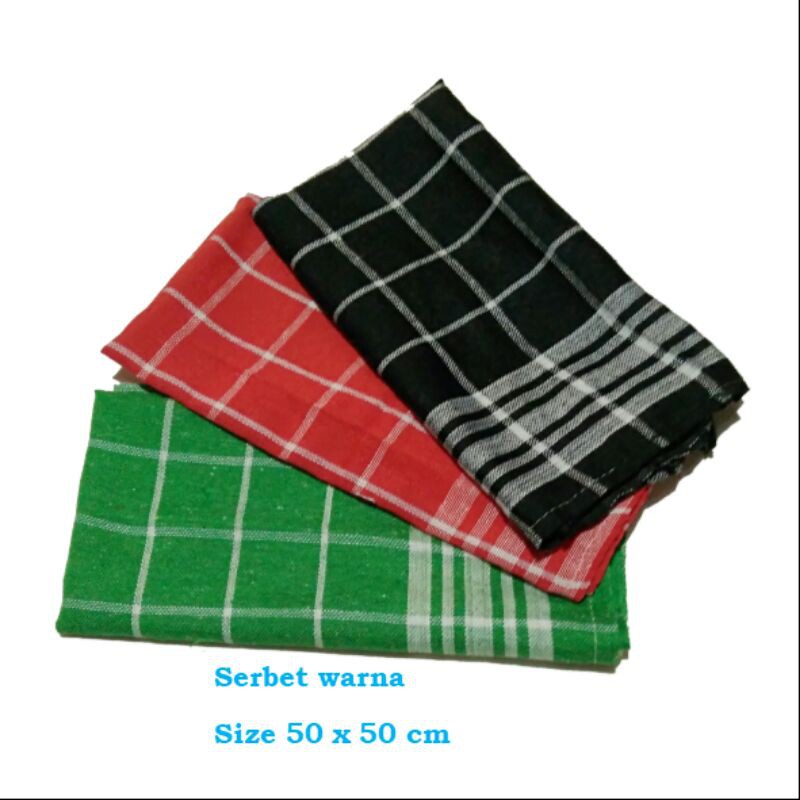 IVSHOP - Lap Dapur Murah Bahan Tebal Serbet Makan Kotak-kotak Ukuran 50x50 / Serbet Piring Lap Pirin