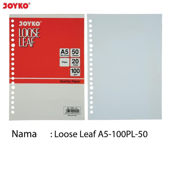 

Joyko Loose Leaf Polos B5 TEBAL dan Kertas BERKUALITAS 100PL-50 ORIGINAL