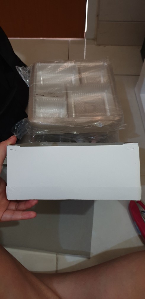 [25pcs] Dus Nasi Kotak 20x20 Cm Putih Polos Catering Box