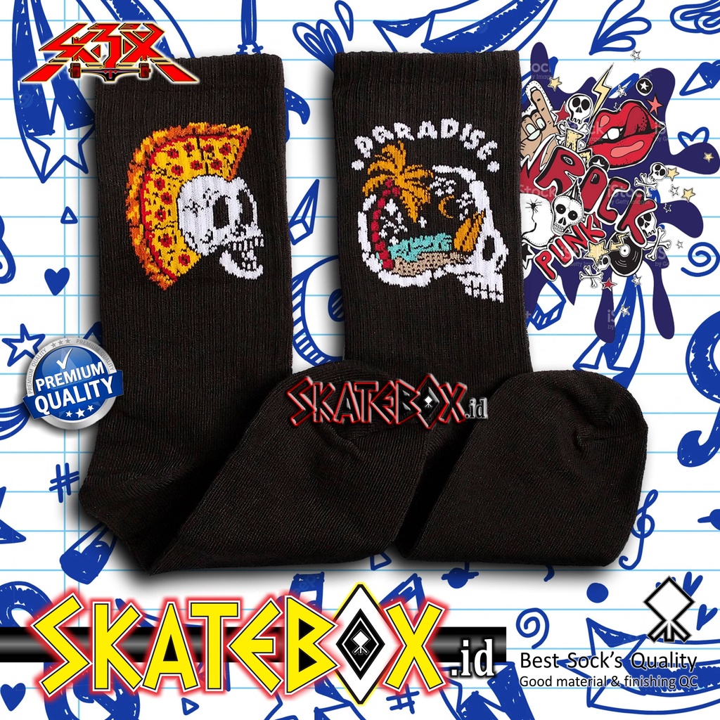 ✅ 𝐒𝐊𝐀𝐓𝐄𝐁𝐎𝐗 Kaos Kaki Punk Skater Generation