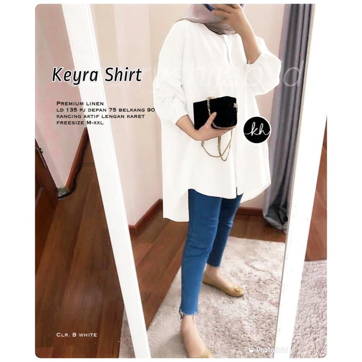 KEYRA SHIRT I Kemeja Jumbo / Baju Jumbo / Jumbo Shirt / Atasan Jumbo | Atasan Wanita Terbaru | Atasa