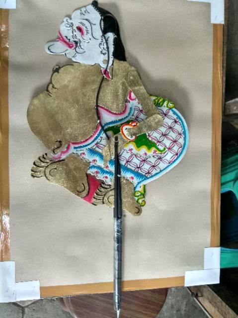 (BISA COD) KERAJINAN WAYANG KULIT SEMAR UKURAN BESAR 40x35 cm UNTUK DALANG DEWASA PAJANGAN DEKORASI