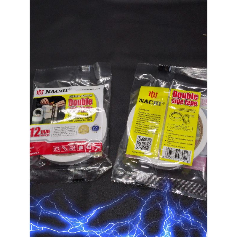 

double tape 12mm 10yard Nachi /perekat dua sisi 12mm
