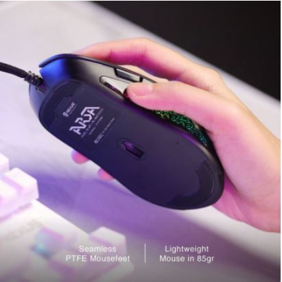 Mouse gaming rexus wired usb 2.0 220ips 1000hz 12400dpi 30G 8000fps rgb 1.8m cable arsa electrify