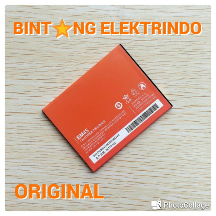 BATERAI XIOMI REDMI NOTE 2 BATERAI XIOMI BM-45