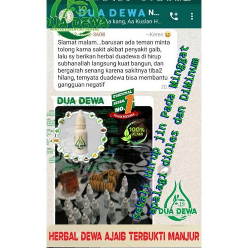 DUA DEWA HERBAL /ESSENTIALS OIL DUA DEWA HERBAL - MINYAK ESSENTIAL SOLUSI SESAK NAFAS, ASMA, MELURUHKAN DAHAK & LENDIR, MENGATASI NAFAS TIDAK SEDAP, HIDUNG TERSUMBAT, SAKIT-7