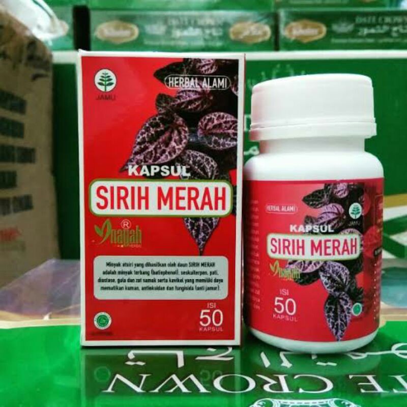 SIRIH MERAH KAPSUL ORIGINAL [INAYAH] – HERBAL MENGATASI KEPUTIHAN WANITA - MENGHILANGKAN BAU BADAN