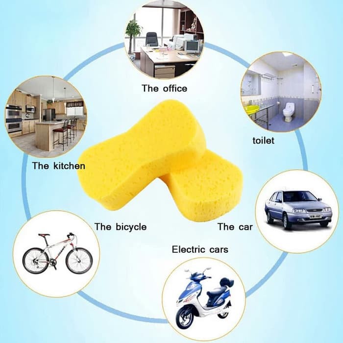 Spons Warna Spon Sponge Cuci Motor Mobil Busa Pembersih Dapur Micro Fiber
