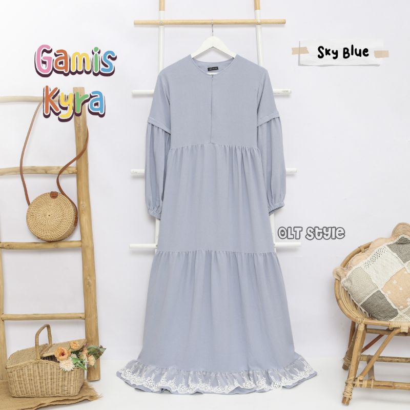 New Kyra Gamis airflow crinkle 2 - 12 tahun premium by ollet bisa couple