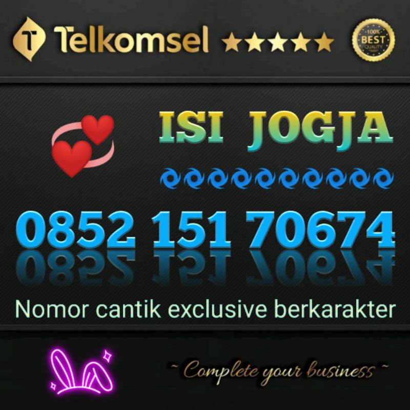 Nomor cantik Telkomsel special Kartu As exclusive berkualitas limited edition ISI JOGJA / 151 70674
