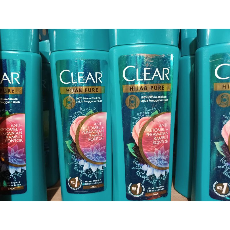 Clear Hijab Pure Shampo Anti Ketombe Perawatan Rambut Rontok 160ml