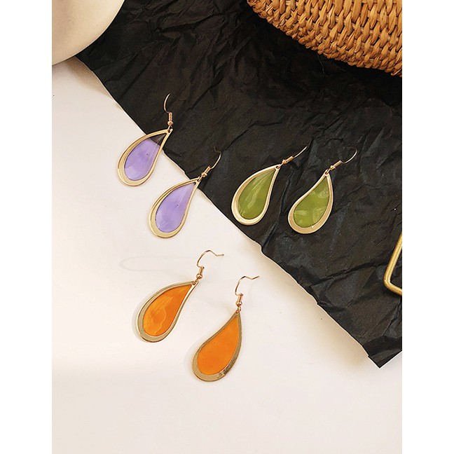 LRC Anting Gantung Fashion Geometric Transparent Earrings F6541X