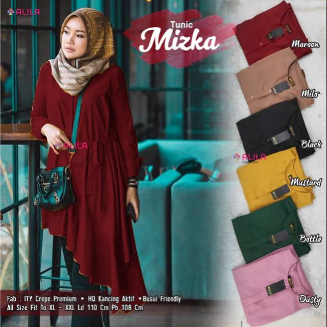MIZKA TUNIK bahan ity crepe premium ld 110 original Alila