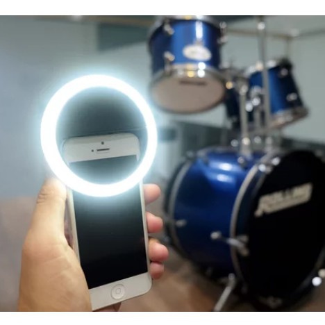 Lampu LED Ringlight selfie recharge portable flash koneksi langsung smartphone