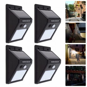 Lampu Solar Sensor Gerak Outdoor Weatherproof 40 LED - L40 - Black