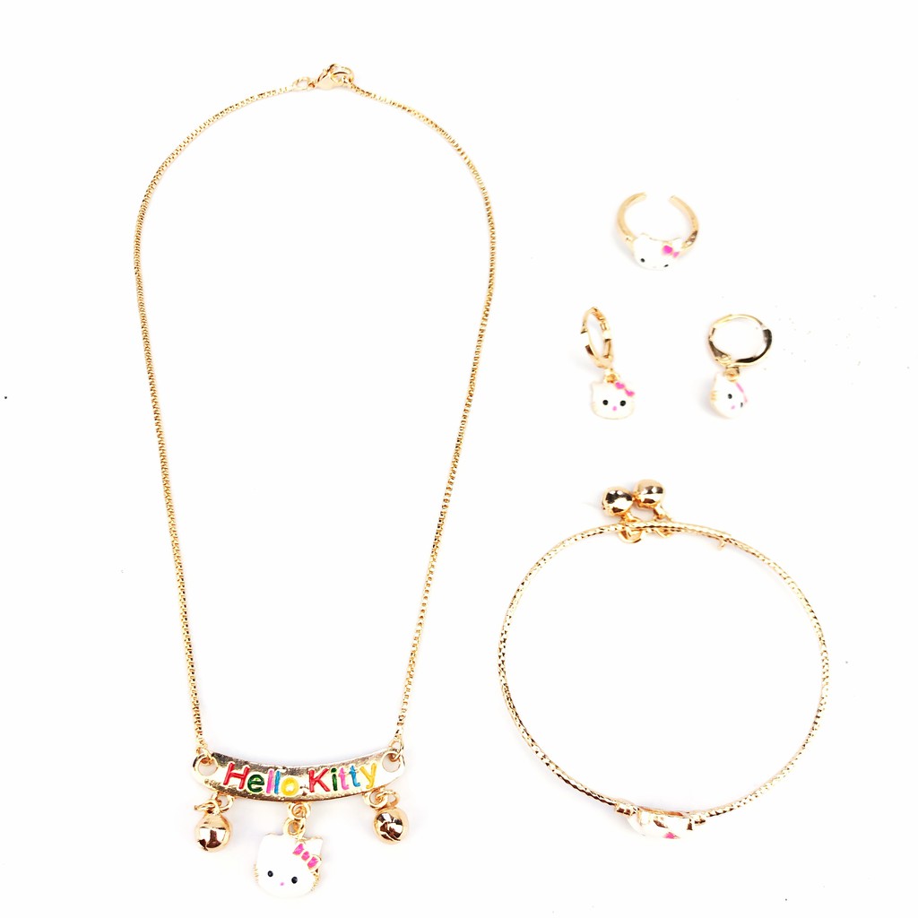 [Ready Stock] Perhiasan set anak anak fashion jewelry xuping anak 5 in 1   Acc006