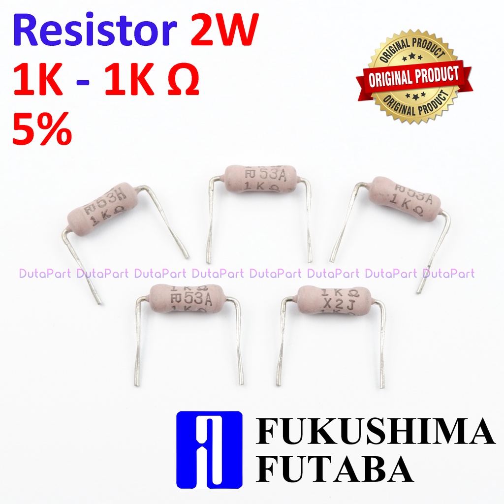 Resistor 1K Ohm 2 Watt 5% ORIGINAL FUTABA 2W 1 K HIGH QUALITY