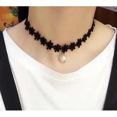 Choker Bunga Pearl SImple