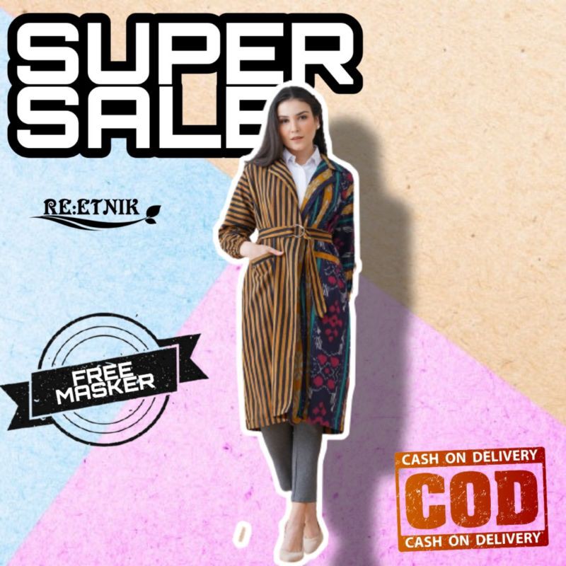 Blazer Tenun Etnik Jepara - Blazer Wanita