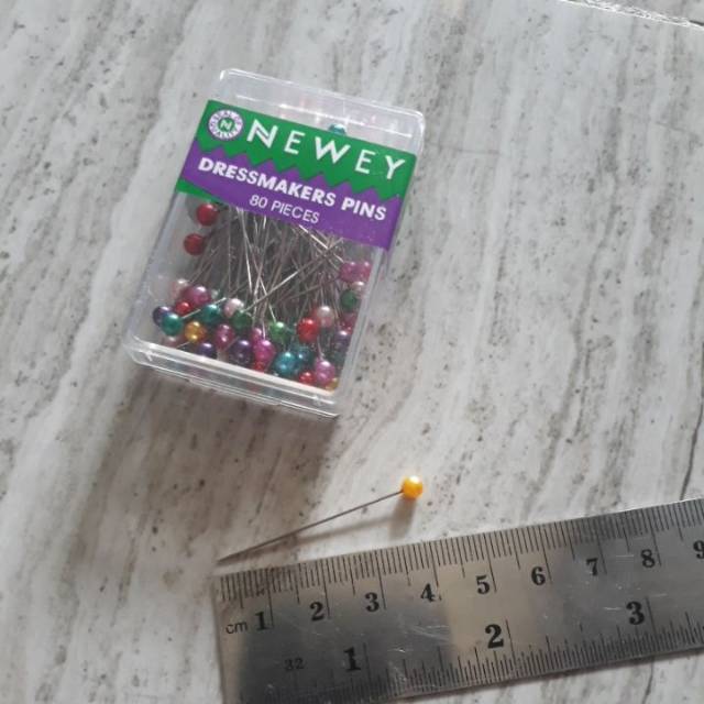 Jarum Pentul Newey 80 Pcs, Dressmakers Pins Newey 80 Pcs