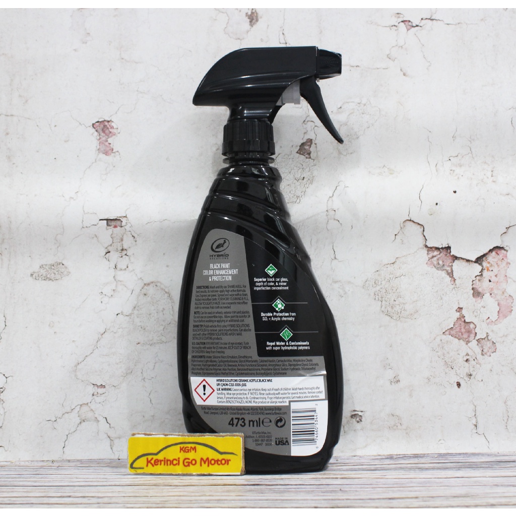 TURTLE WAX HYBRID CERAMIC ACRYLIC BLACK WAX SPRAY 473mL