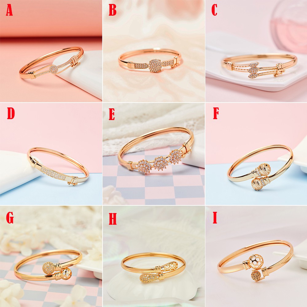 Gelang Rantai Wanita Anti Luntur Fashion Aksesoris Wanita Gelang Tangan Lapis Emas 24K Anti Karat