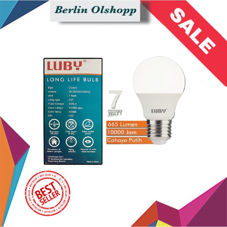 Lampu Bohlam LED BULB LUBY Classic 7W, 9W