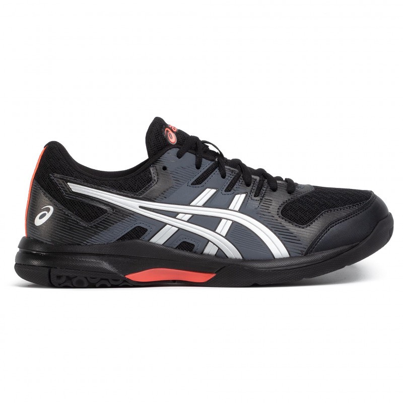Sepatu Tenis Tennis Asics Gel Rocket 9 Black Sunrise Red Limited Edition Original