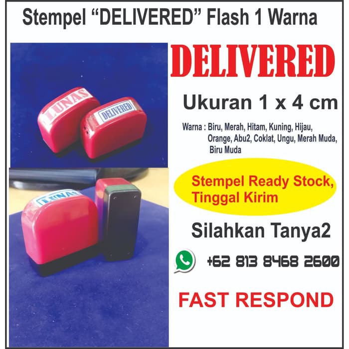 

Stempel Delivered Flash 1 Warna