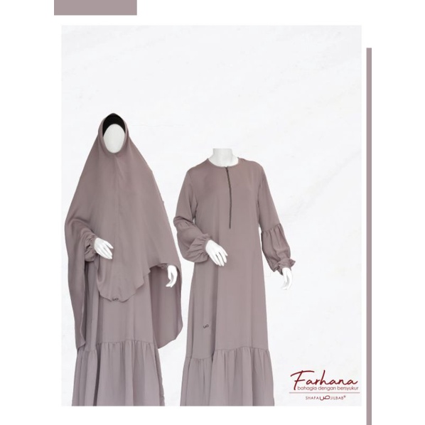 Farhana Sister series Taupe [ONLY GAMIS] by Shafa Jilbab