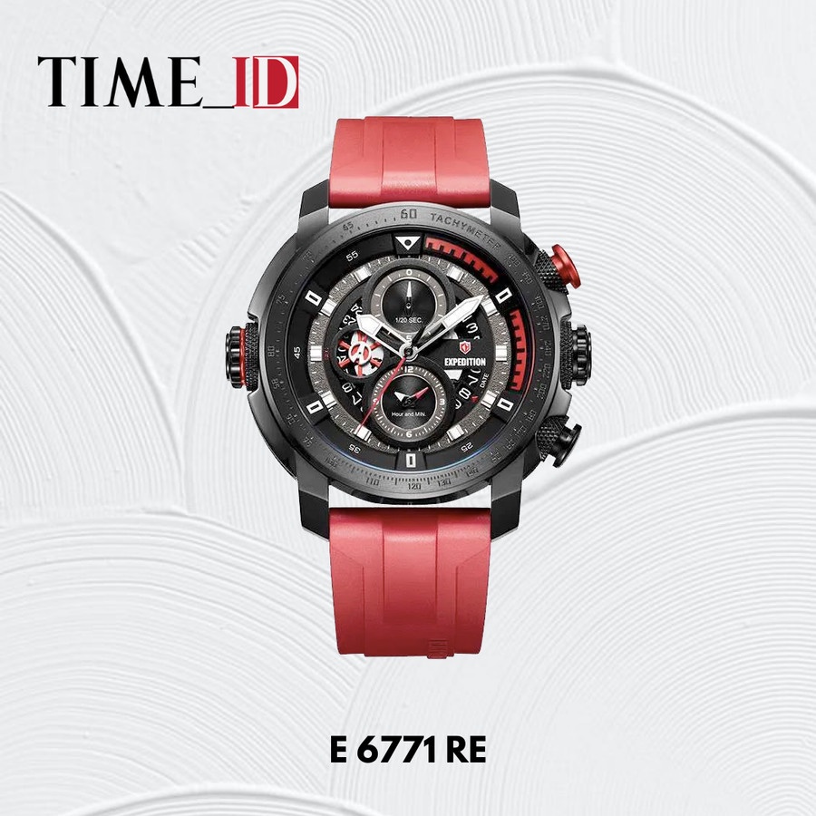 Jam Tangan Expedition E 6771 RED RUBBER Pria