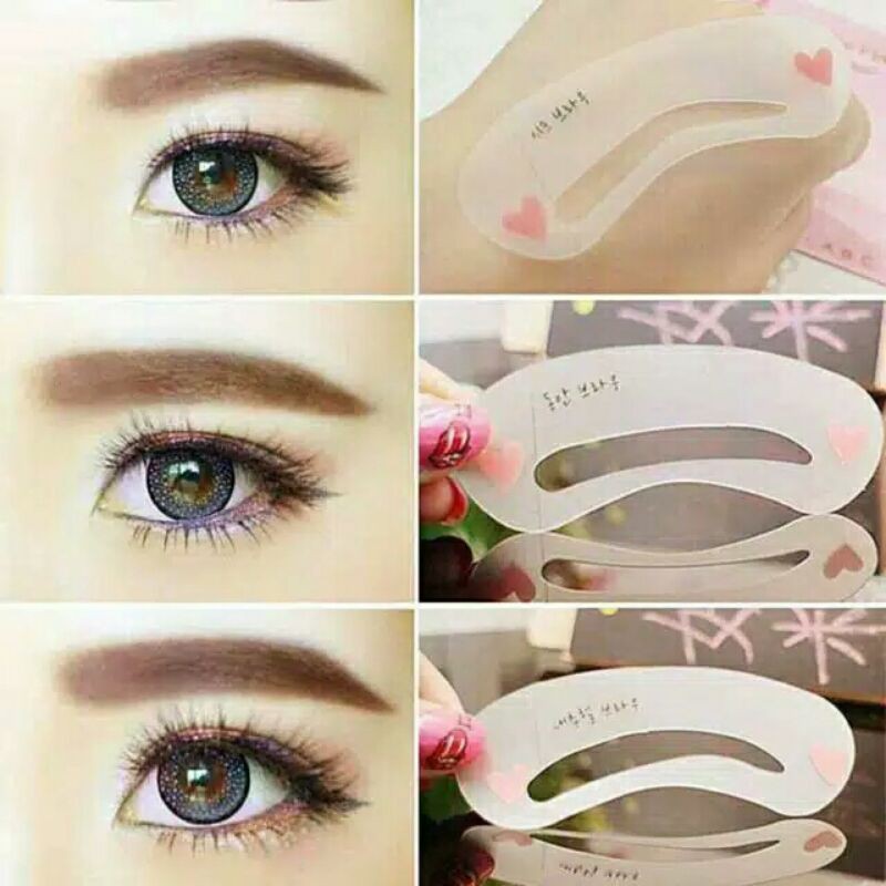 ⭐️ Jendela Kosmetik ⭐️ Cetakan Alis ( isi 3 pcs ) / Cetakan Alis Bentuk Alis / Cetakan Alis Stempel / Eyebrow style11