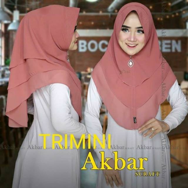 Hijab khimar trimini by akbar termurah