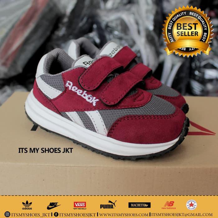 SEPATU ANAK LAKI PEREMPUAN REEBOK-MODEL PEREKAT-MERAH-MADEIN VIETNAM - 26