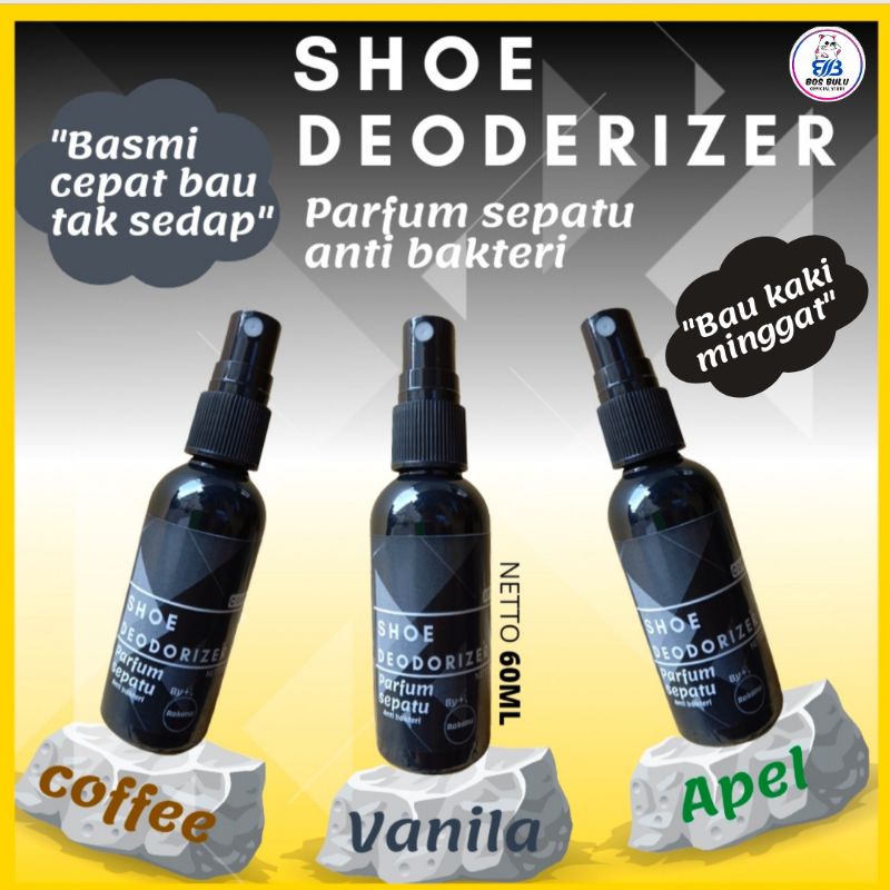 shoe deodorizer parfum pewangi penghilang bau sepatu kaki helm jaket 60ml