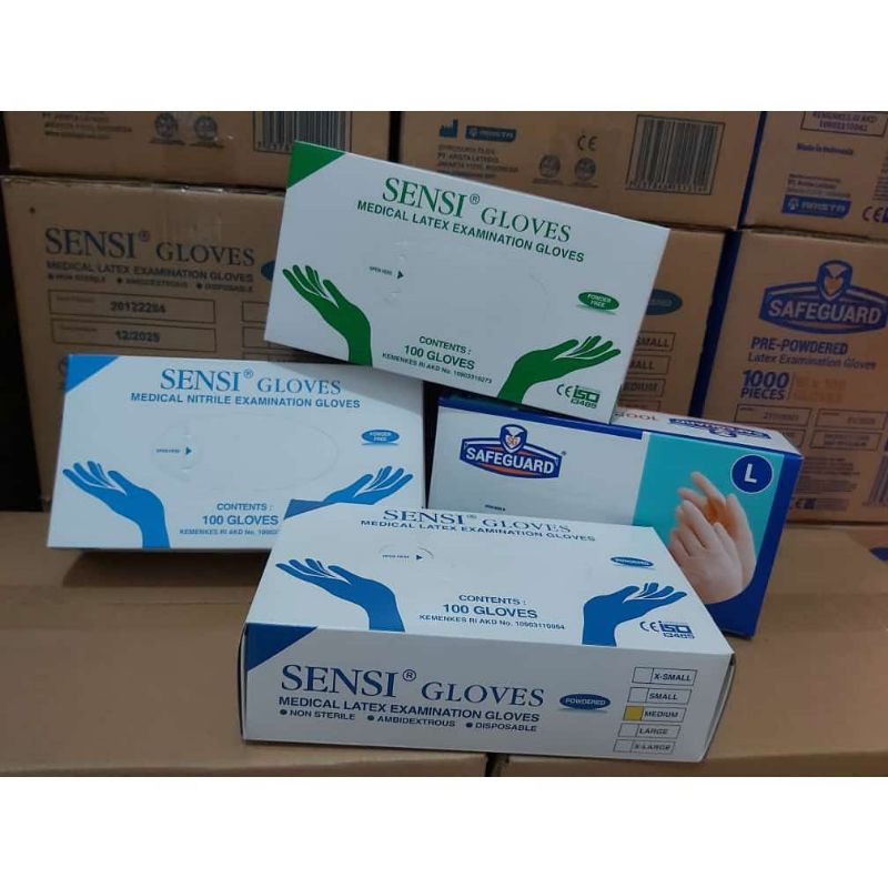 SARUNG TANGAN SENSI NITRILE / GLOVES SENSI VINYIL / SENSI LATEX / SARUNG TANGAN LATEX/ GLOVES SENSI