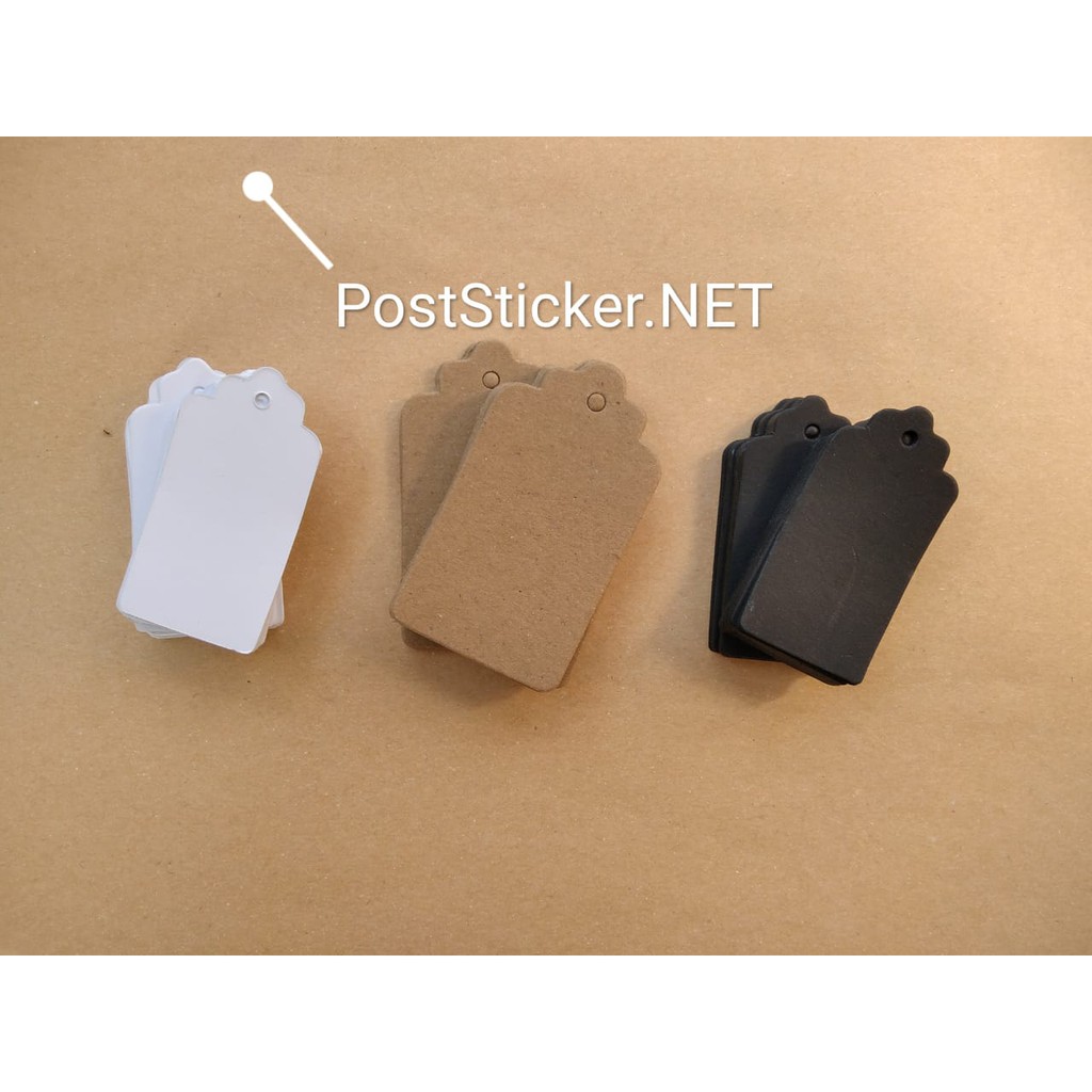 

Hang tag kosongan cokelat putih hitam